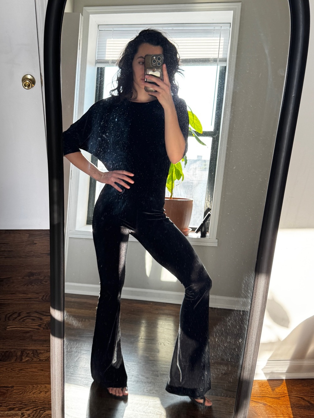 Gogas Jumpsuit Elegant Black Velvet